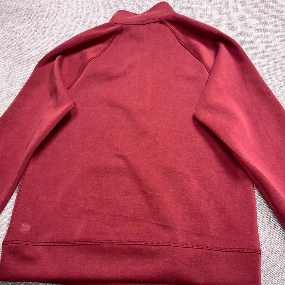 All in Motion Airy Sleek Sweatshirt Women's XS Maroon Stretch Comfort Half Zip - Picture 10 of 11
